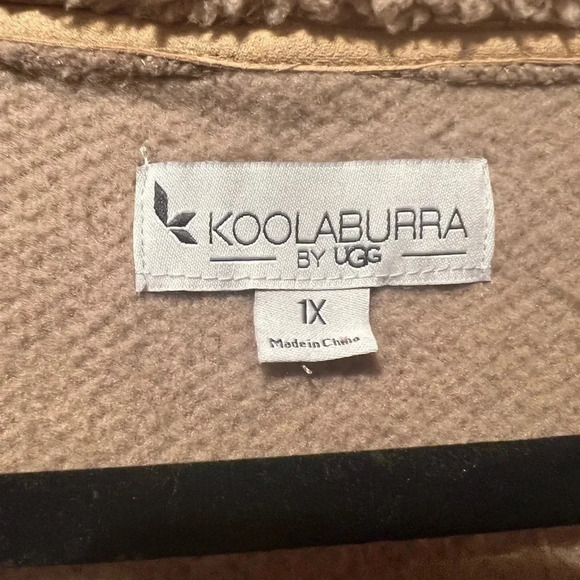 Koolaburra by UGG Brushed Back Sherpa Sweater Amphora Tan 1X New NWOT - Picture 3 of 4